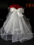 1pc Bridal Pearl Hair Bow Veil