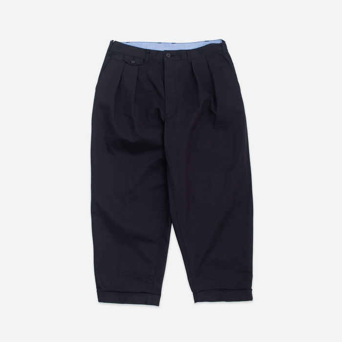2 PLEAT CLASSIC TWILL CHINO TROUSER - BLACK