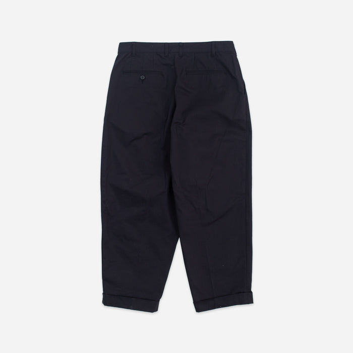 2 PLEAT CLASSIC TWILL CHINO TROUSER - BLACK