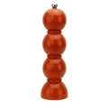 24cm Vibrant Orange Bobbin Design Pepper Salt Grinder, High Gloss Lacquer, by Addison Ross