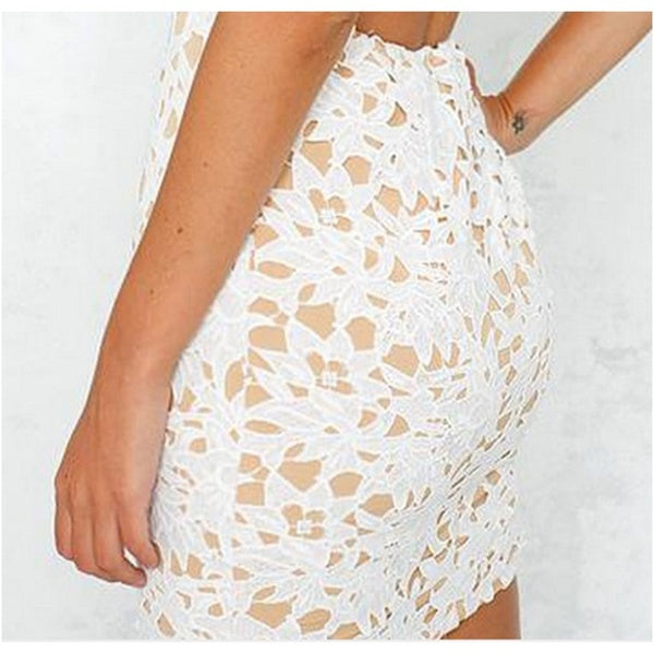 A Line V Neck Short Blue/Champagne Lace Prom Dresses, Short Lace Formal Graduation Evening Dresses