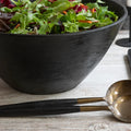 Arendal black mango wood bowl