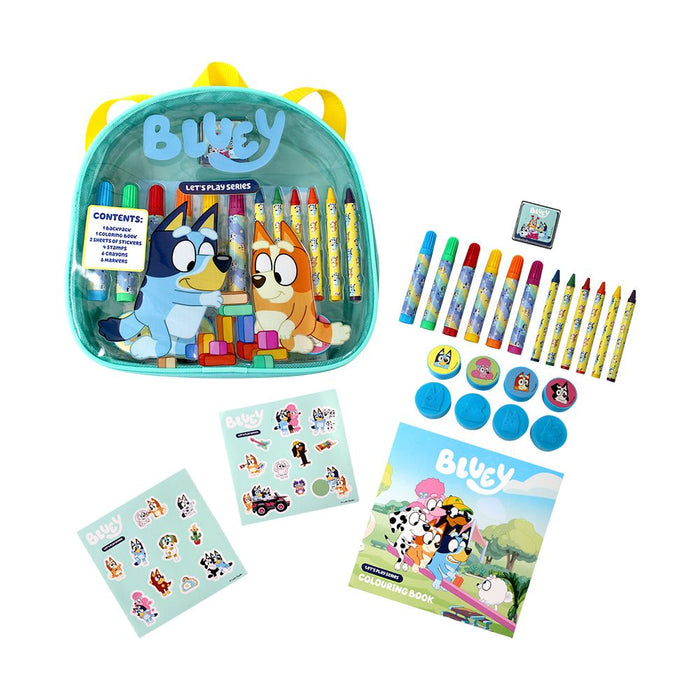 Artlings Bluey Let's Play Activity Backpack Art Set
