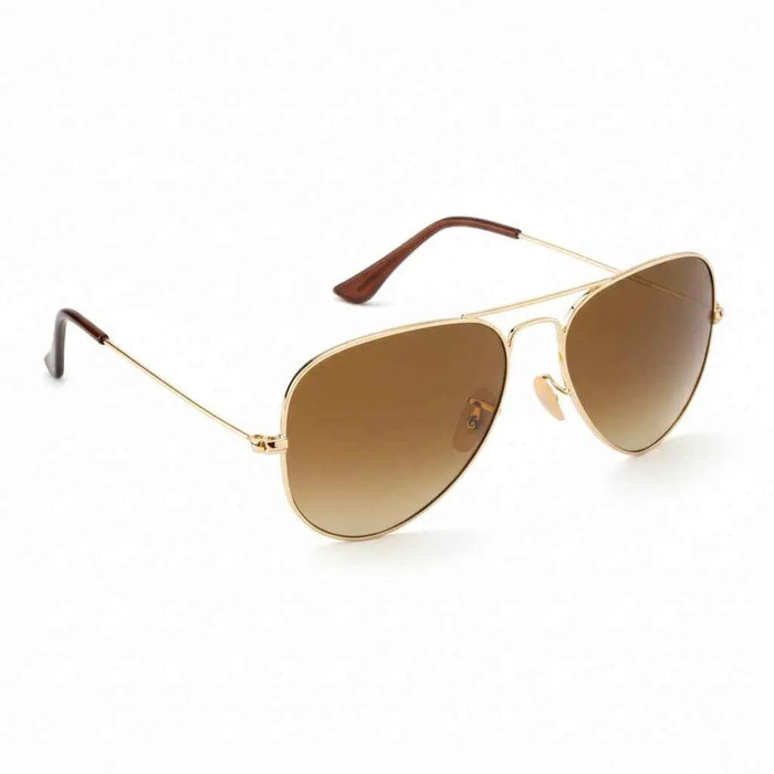 Ashoka Polarised Aviator Golden Brown Sunglasses - Ashoka Watch Company
