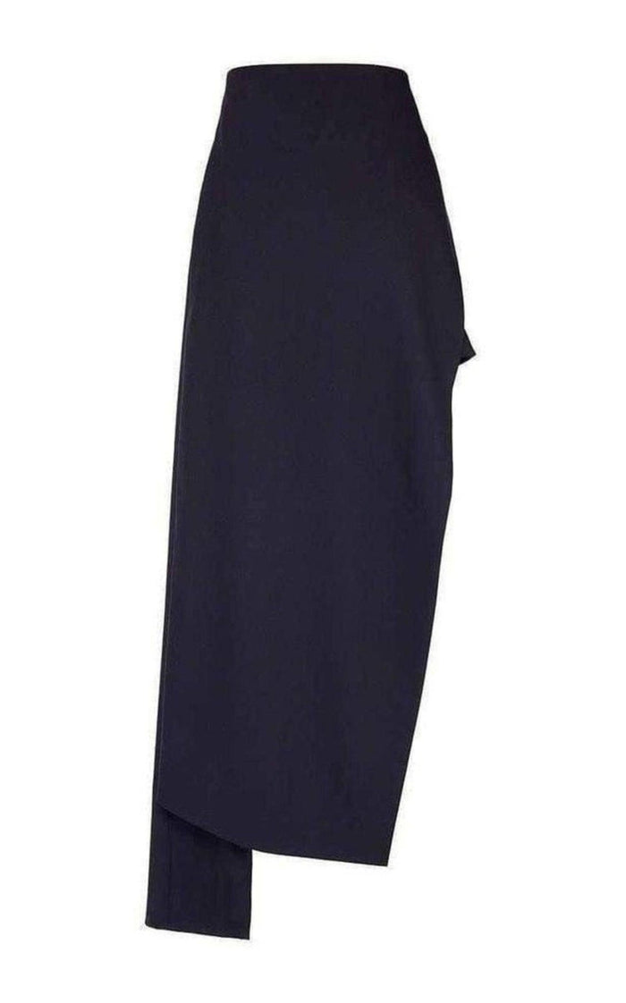 Anthony Vaccarello Asymmetric Black Pants - Shorts - Runway Catalog