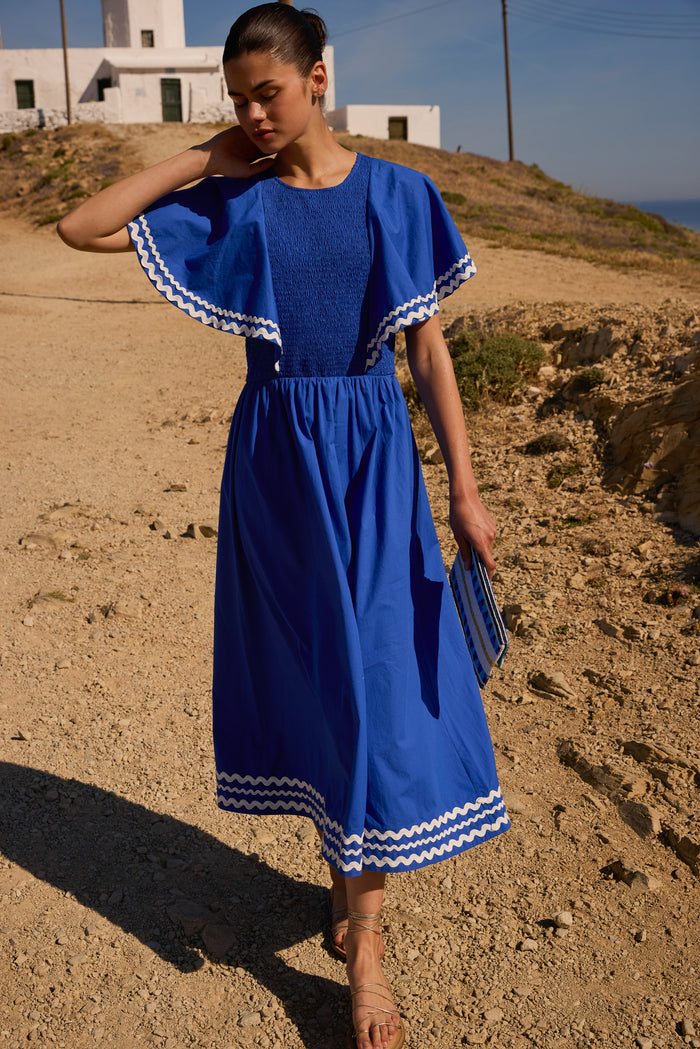 Ava Dress- Paros Cobalt