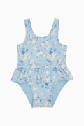 Baby Tamia Floral Ruffle Swimsuit - WHISPER BLUE