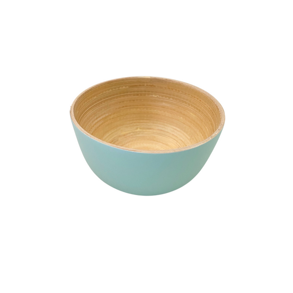 Teal Bamboo Snack Bowl | Handmade Snack Bowl