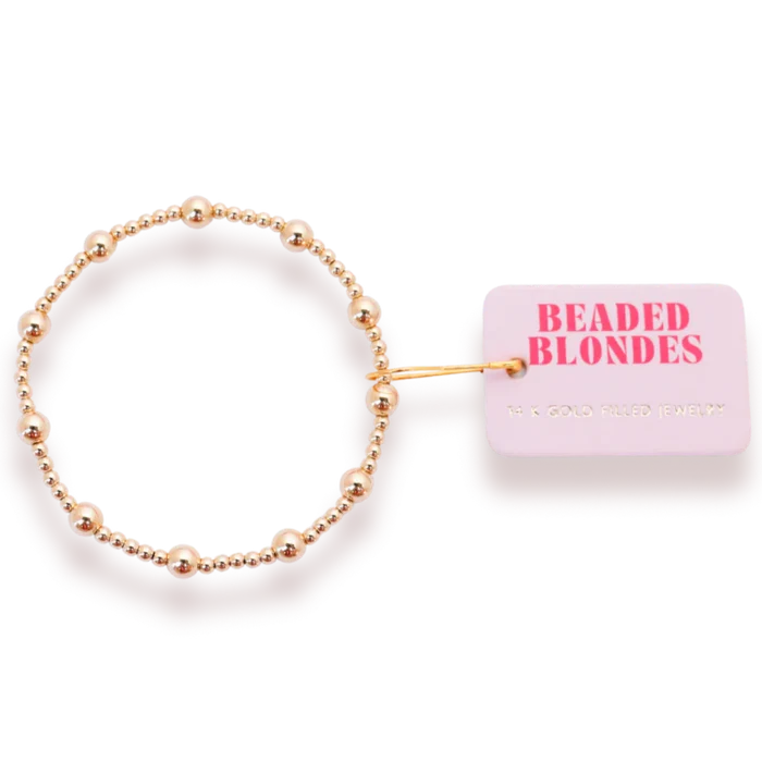 Beaded Blondes Lively Gold Beaded Bracelets