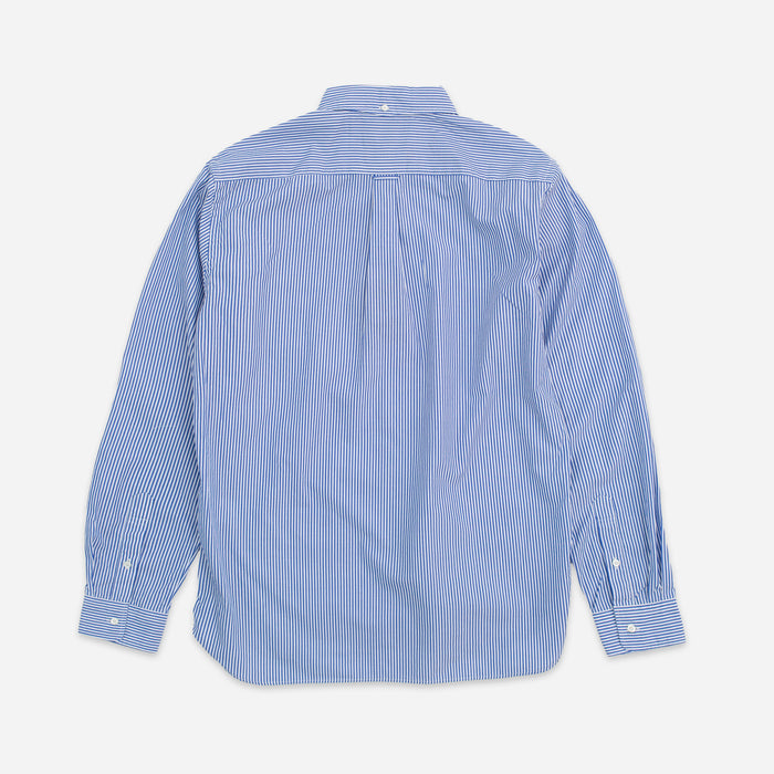 Beams Plus LONDON STRIPE POPLIN SHIRT - BLUE