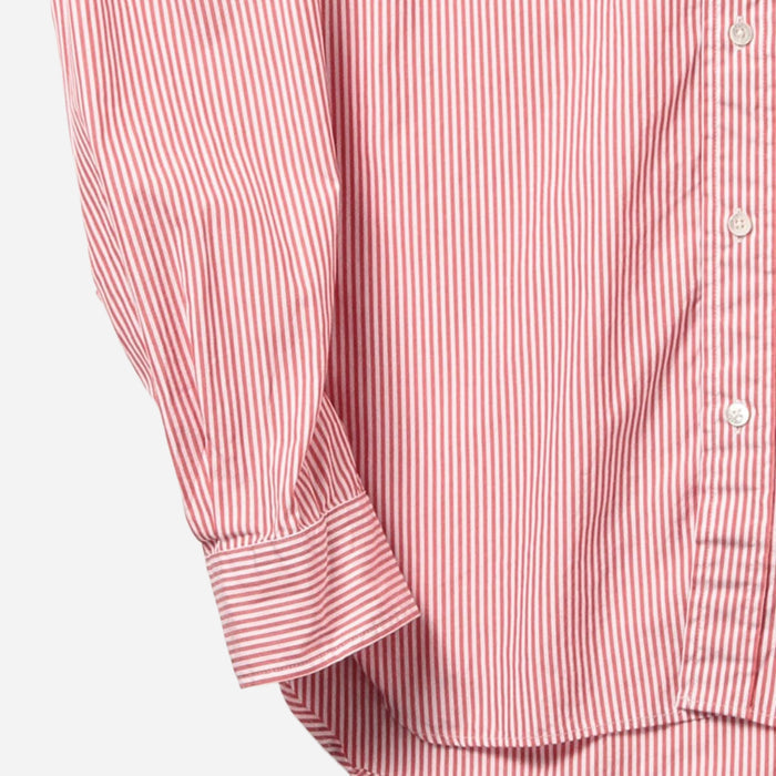 Beams Plus LONDON STRIPE POPLIN SHIRT - RED