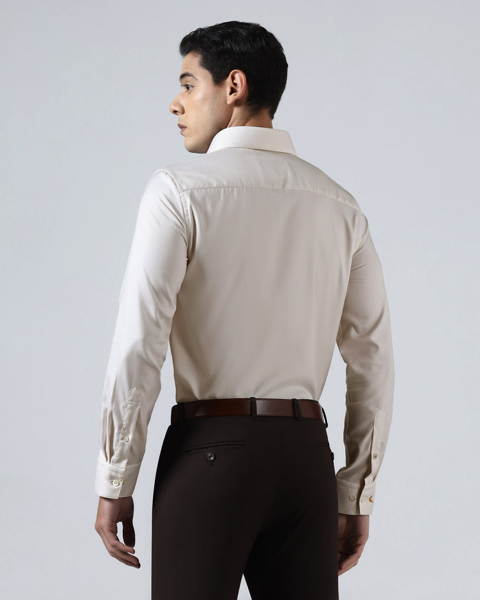 Beige Luxe Check Shirt - Guide