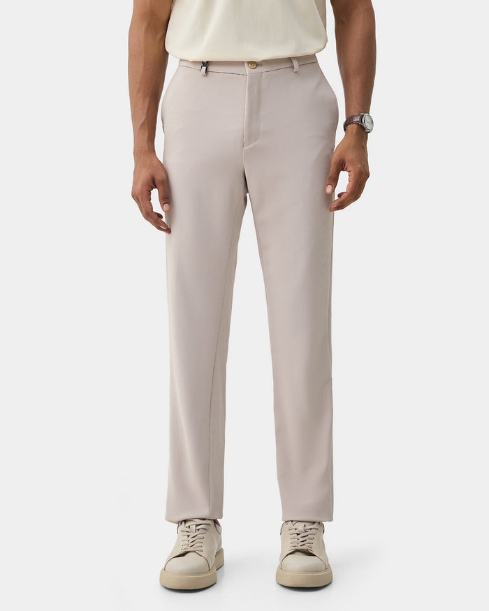 Beige TechPro Stripe Trouser - Martini