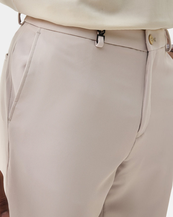 Beige TechPro Stripe Trouser - Martini
