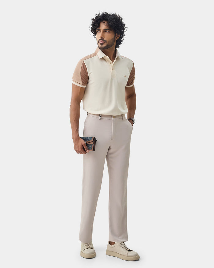 Beige TechPro Stripe Trouser - Martini