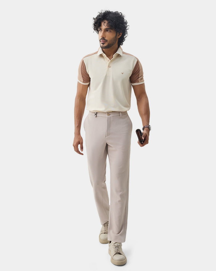 Beige TechPro Stripe Trouser - Martini