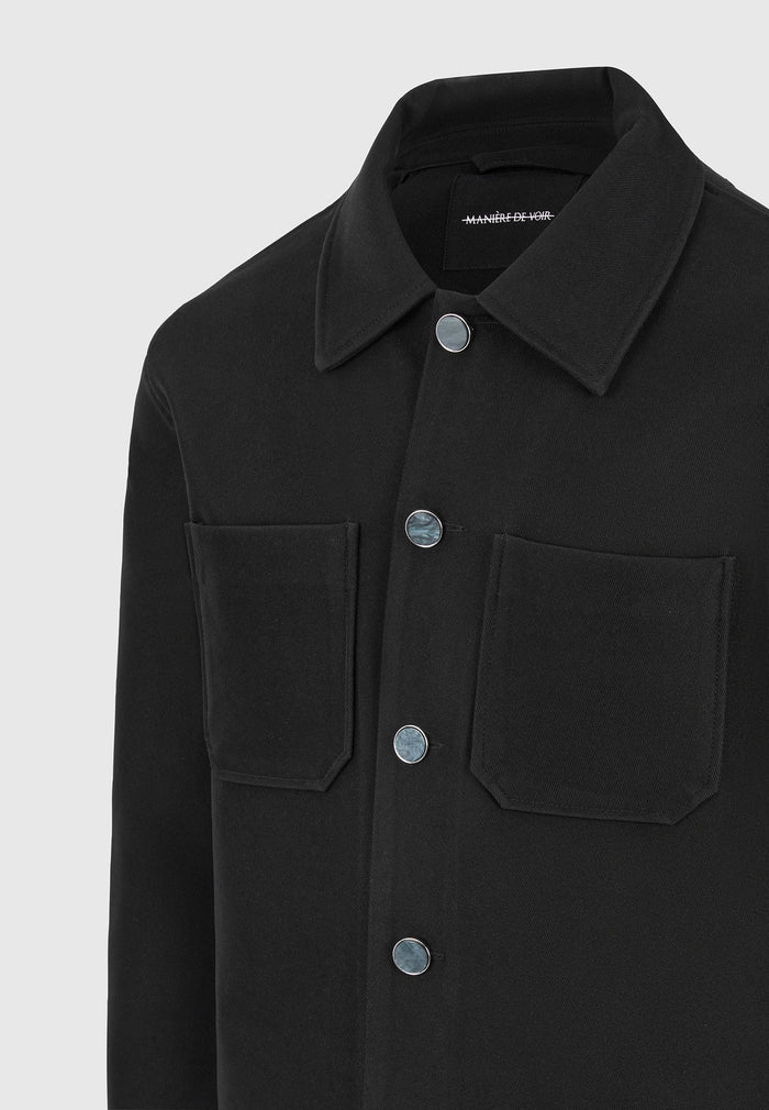 benoit-twill-pocket-cropped-shirt-black