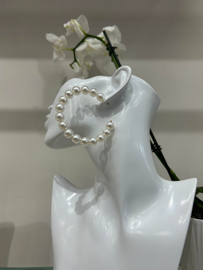 Big Pearl Hoops