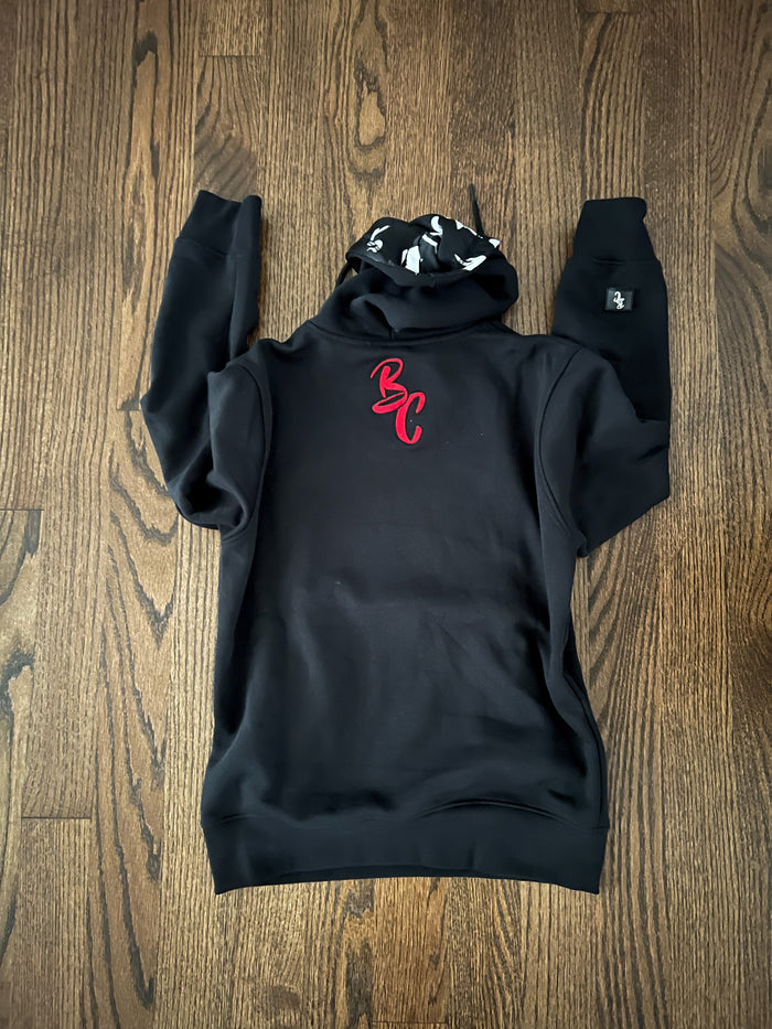 Billion$ Pullover Hoodie (Black/White/Red)