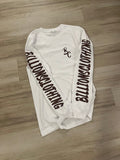 “Billionsclothing” Long Sleeve Tee (Brown/White)