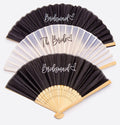 Black Bridesmaid Canvas Fan