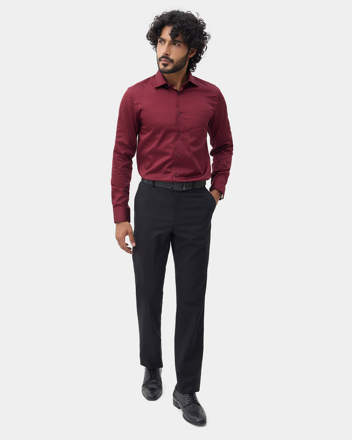 Black Check Trouser - Fossil