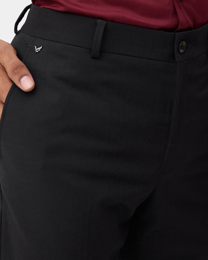 Black Check Trouser - Fossil