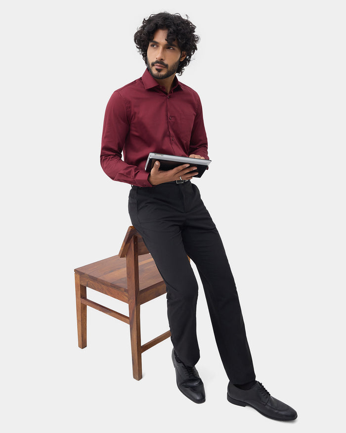 Black Check Trouser - Fossil
