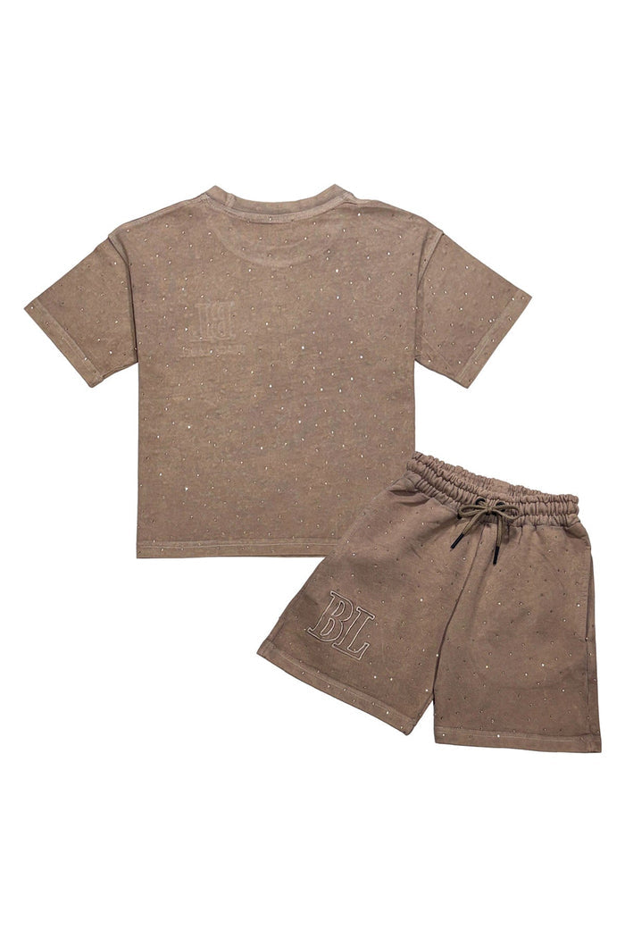 Black Label - Kids Black Label Black Bling Set - khaki - Clique Apparel