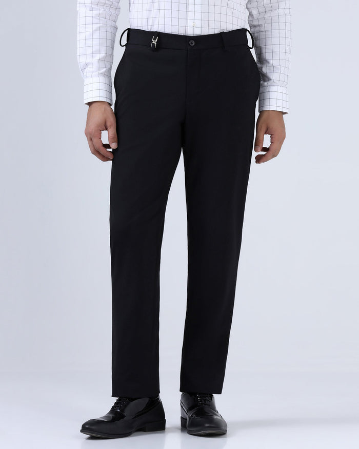 Black Luxe Solid Trouser - Lamborghini