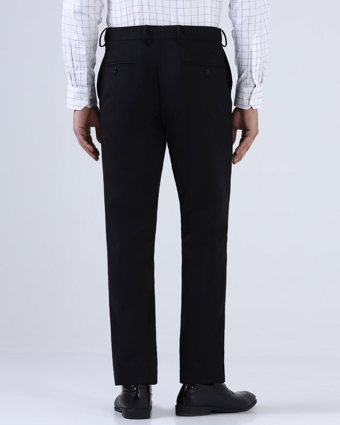 Black Luxe Solid Trouser - Lamborghini