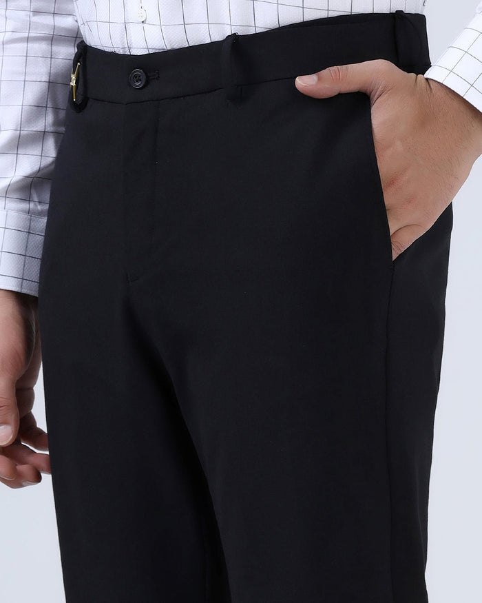 Black Luxe Solid Trouser - Lamborghini