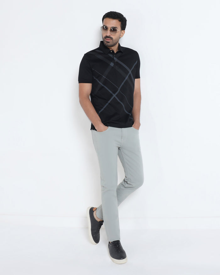 Black Printed Polo - Tokyo