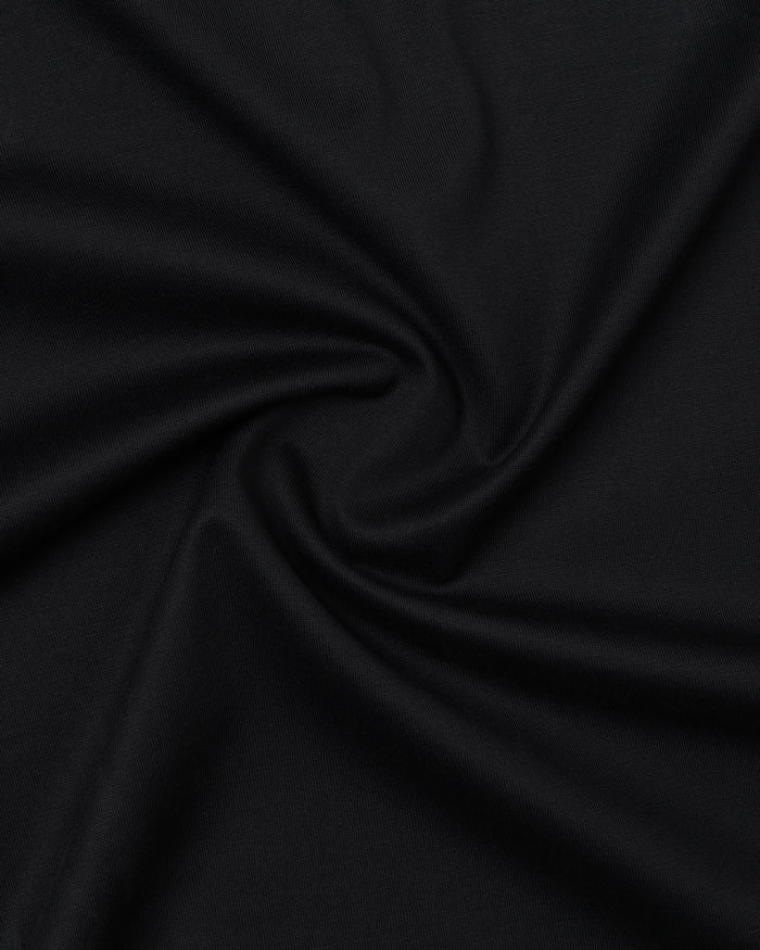 Black Solid Polo - Ram