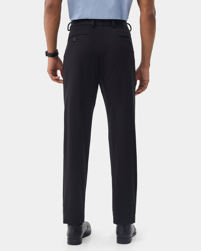 Black Solid Trouser - Oak
