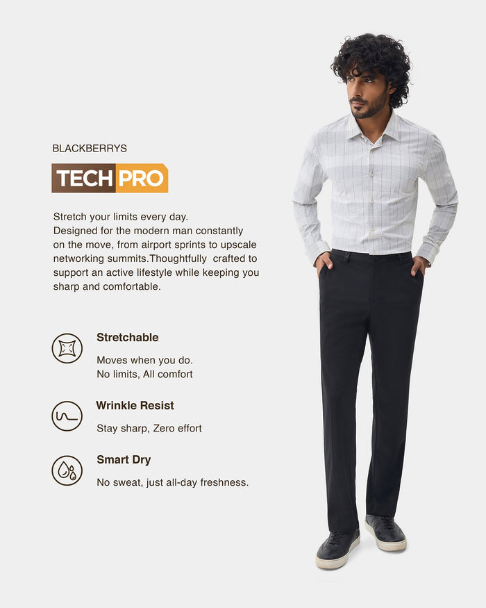 Black TechPro Solid Trouser - Explorer