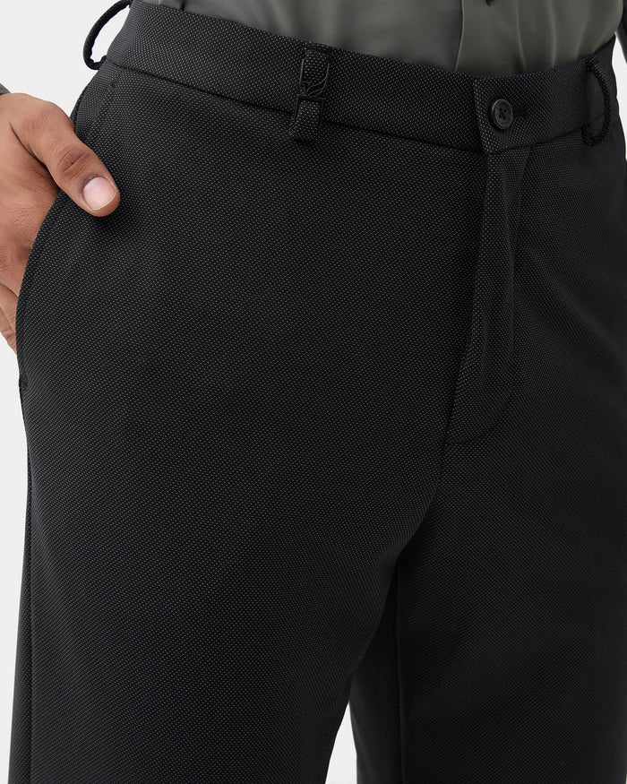 Black TechPro Textured Trouser - Meteor