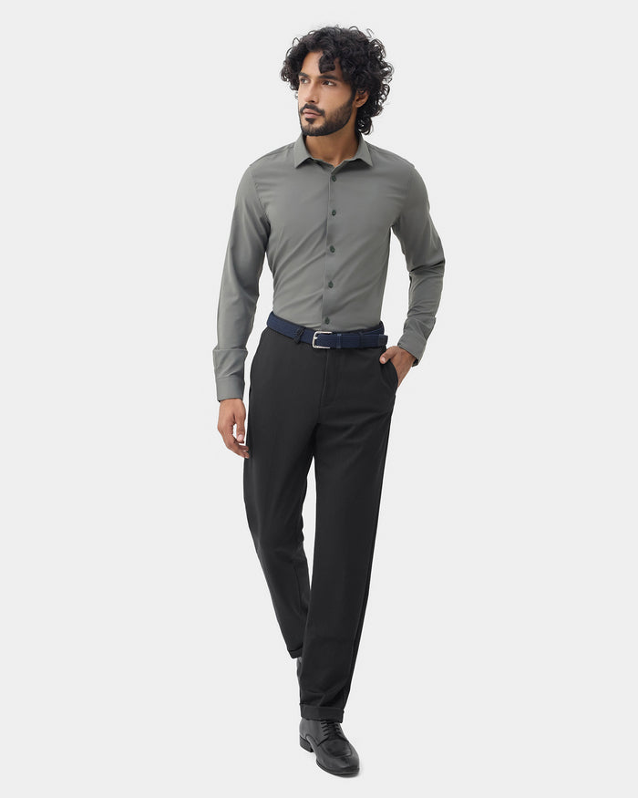 Black TechPro Textured Trouser - Meteor