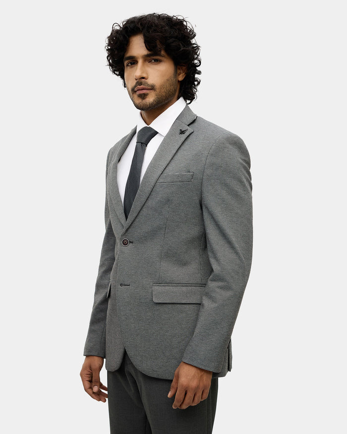 Black Textured Blazer - Cayson