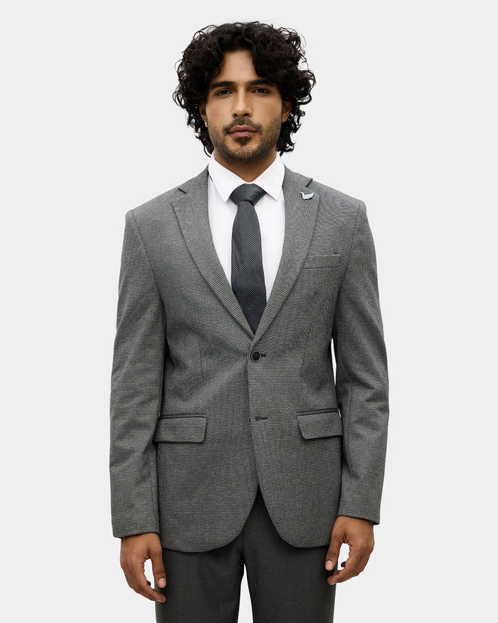 Black Textured Blazer - Cayson