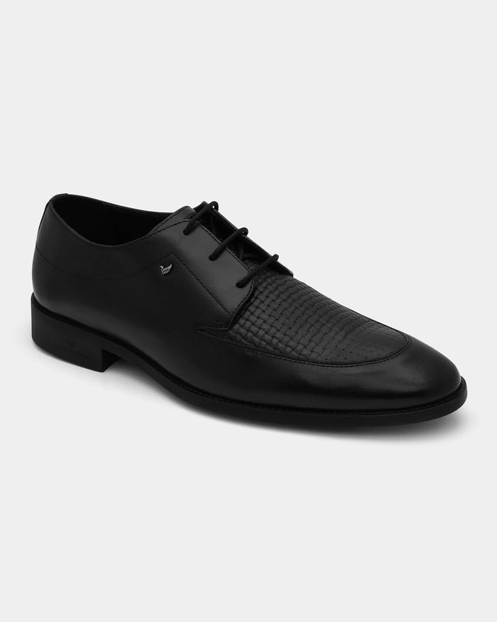 Black Textured Derby Shoes - Amazonian