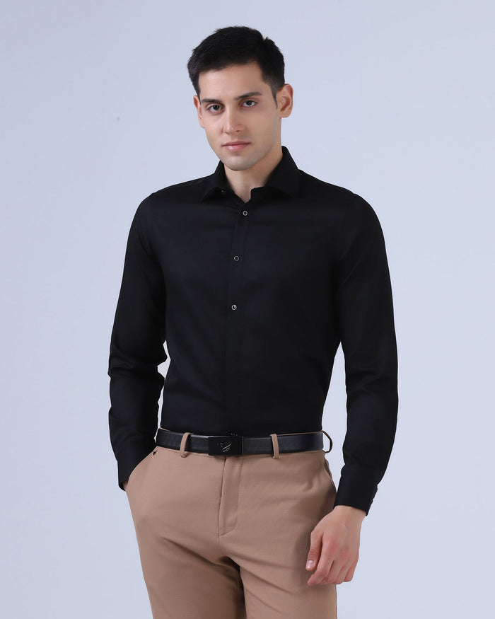 Black Textured Shirt - Clark