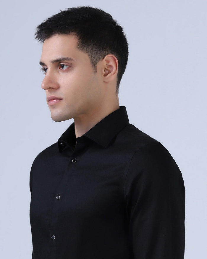 Black Textured Shirt - Clark