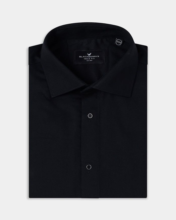Black Textured Shirt - Clark