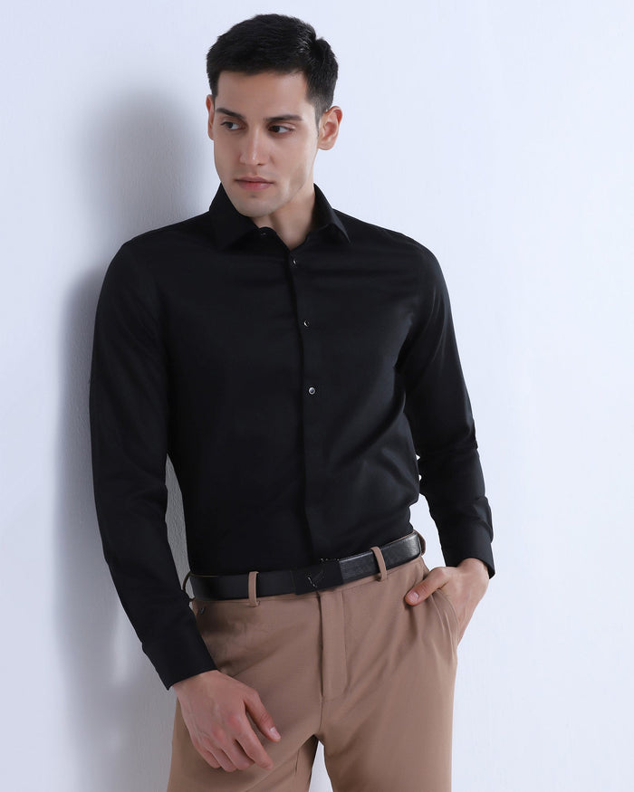 Black Textured Shirt - Clark