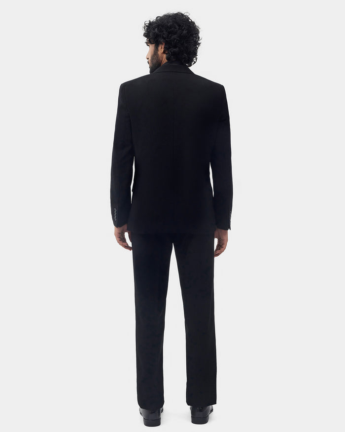 Black Three Piece Stripe Suit - Tuxen