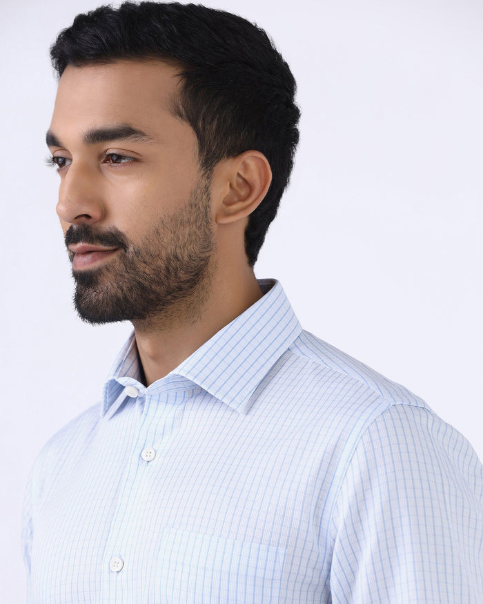Blue Check Shirt - Dennis