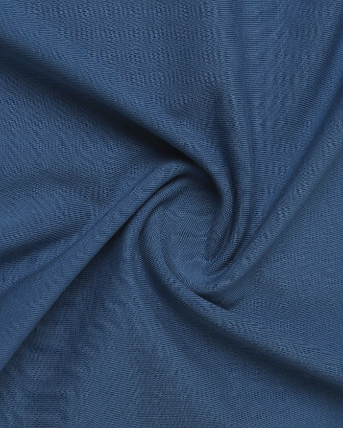 Blue Crew Neck Printed T-Shirt - Posi