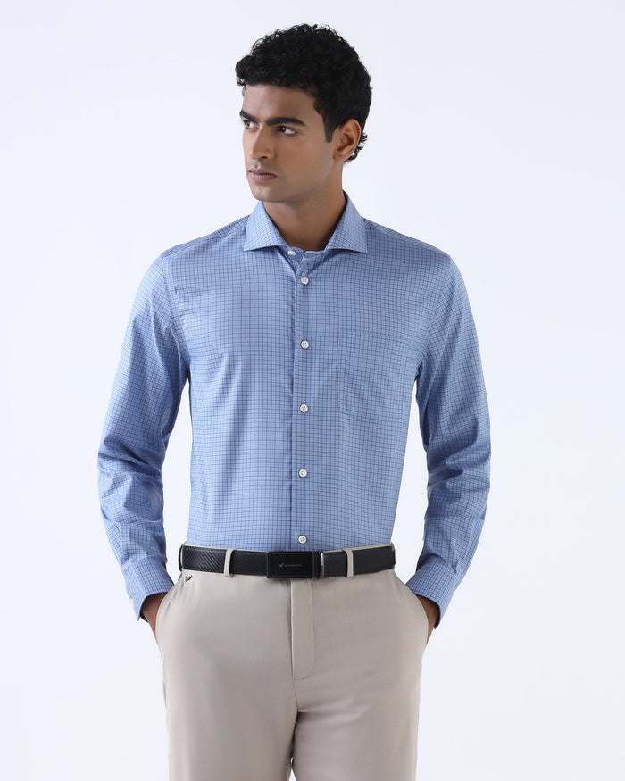 Blue Non Iron Check Shirt - Episode