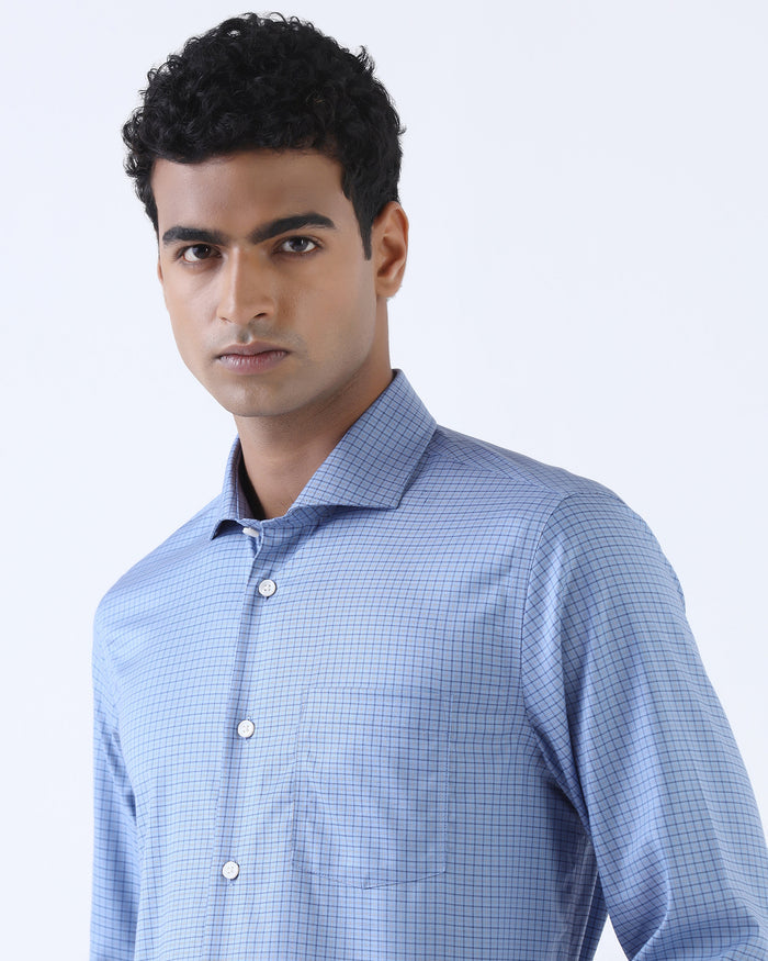 Blue Non Iron Check Shirt - Episode
